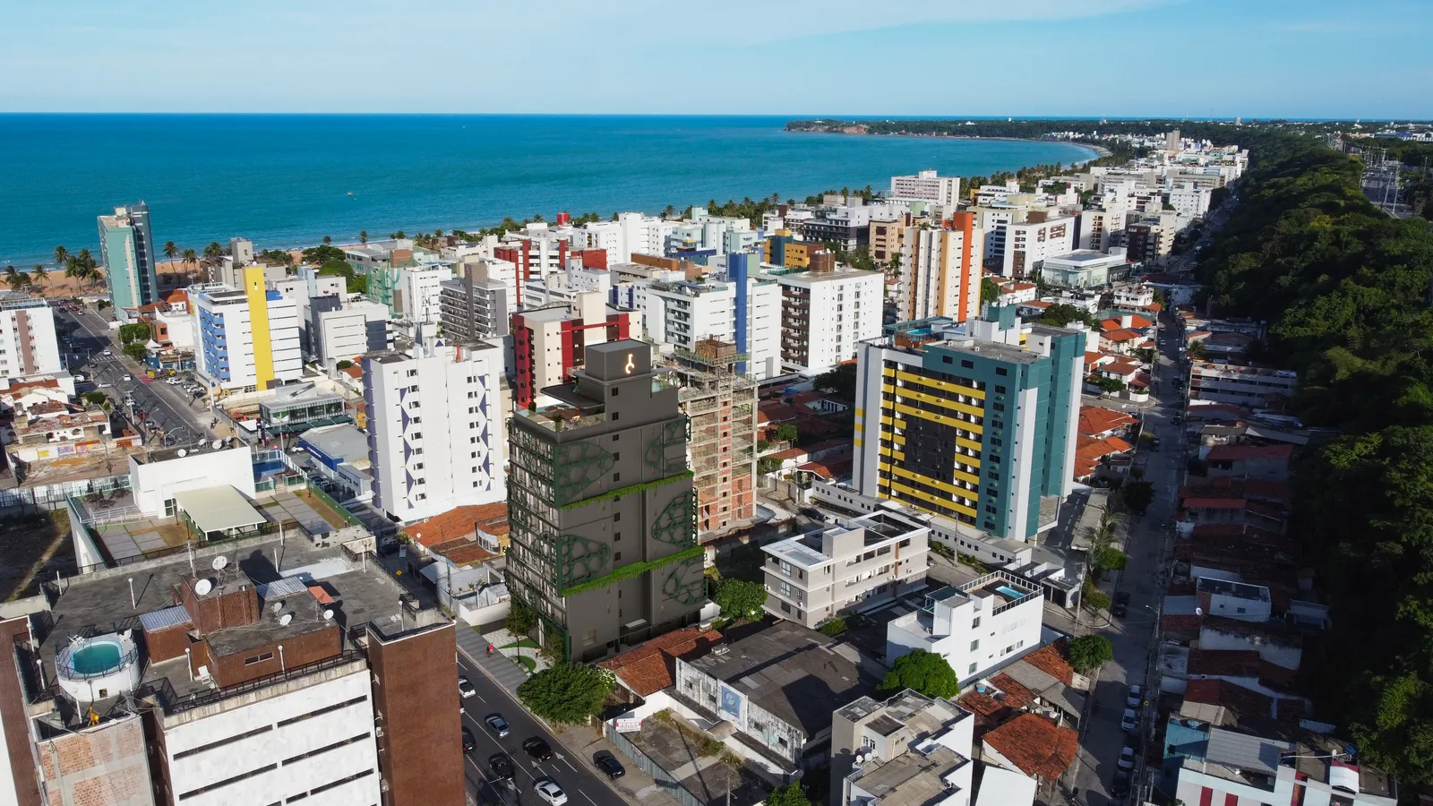 Vista aérea da orla de João Pessoa